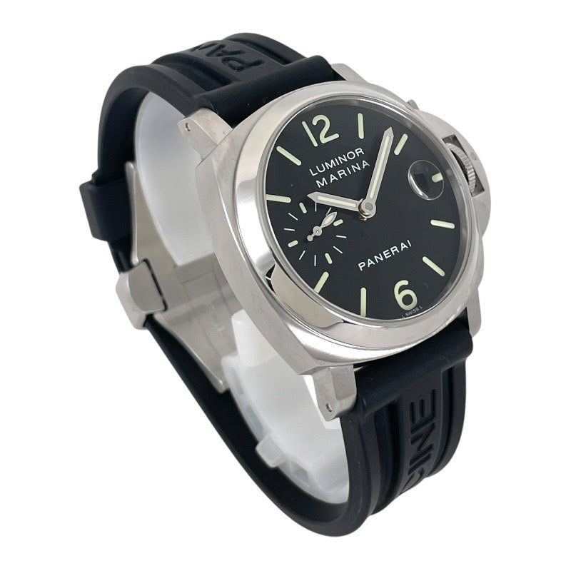 【PANERAI】パネライ ルミノールマリーナ 40mm PAM00048 腕時計 SS/ラバー メンズ G番 自動巻き