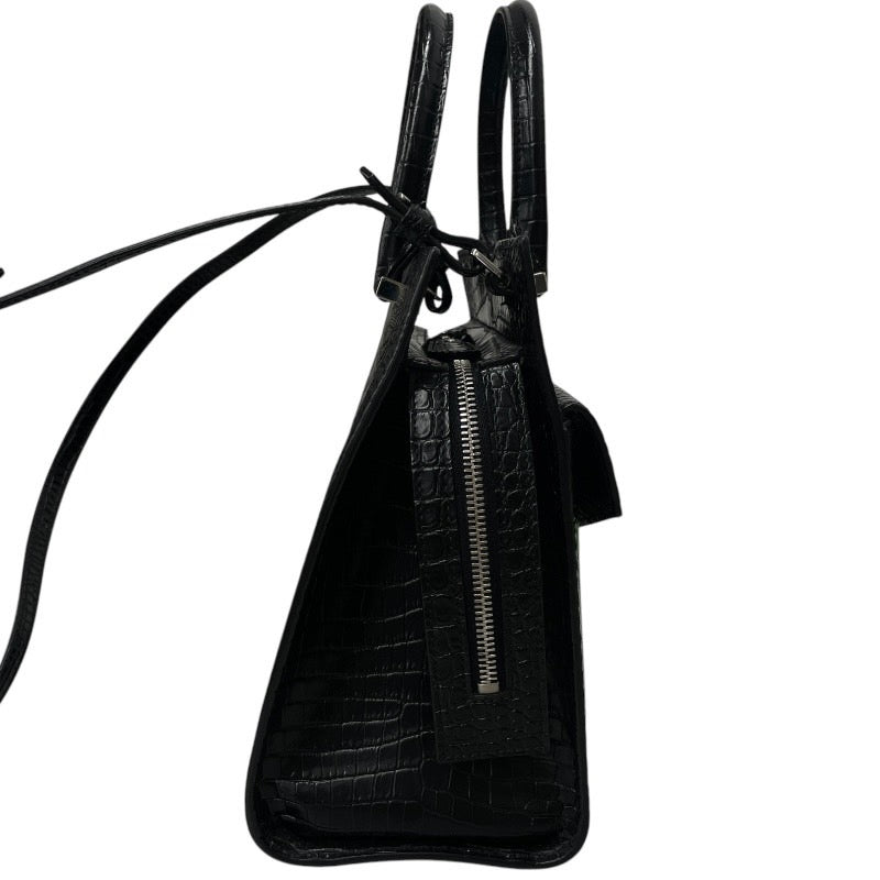 【SAINT LAURENT PARIS】サンローランパリ アップタウン スモール 561203 ハンドバッグ レザー レディース 2WAY クロコ型押し 黒 ブラック ショルダー