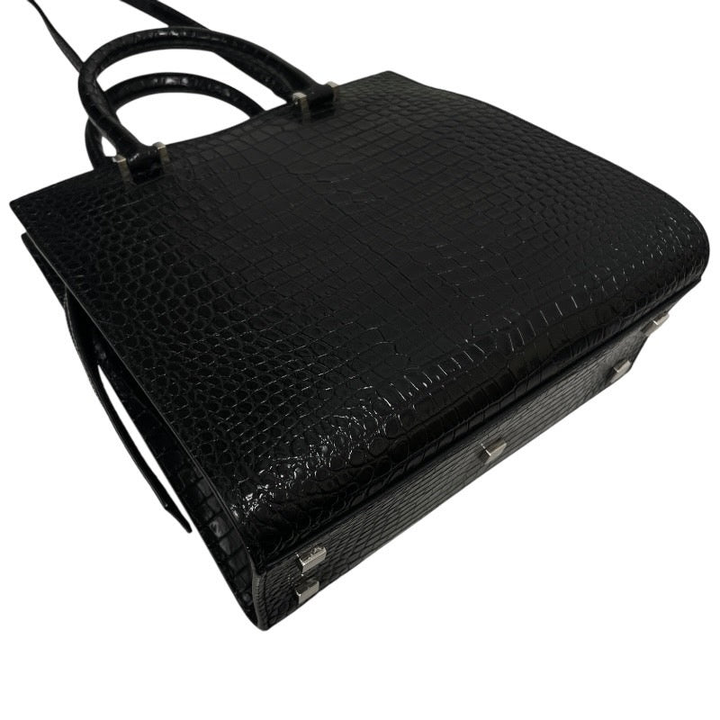 【SAINT LAURENT PARIS】サンローランパリ アップタウン スモール 561203 ハンドバッグ レザー レディース 2WAY クロコ型押し 黒 ブラック ショルダー