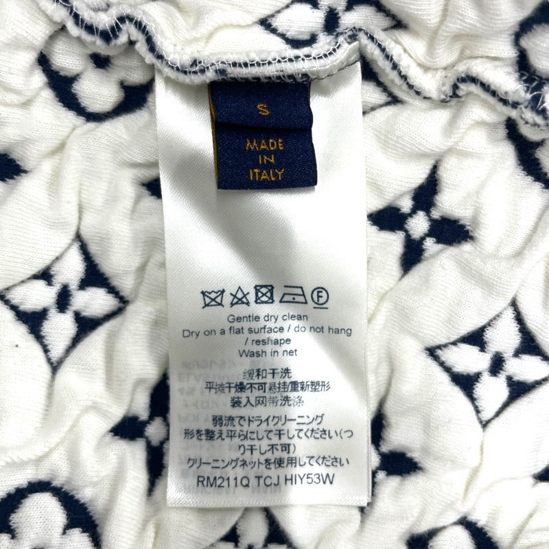 【LOUIS VUITTON】ルイ・ヴィトン モノグラムジャガード RM211Q スウェット メンズ トレーナー サイズS ネイビー コットン