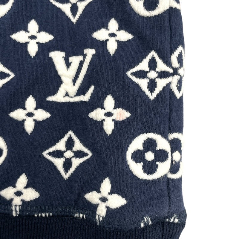 【LOUIS VUITTON】ルイ・ヴィトン モノグラムジャガード RM211Q スウェット メンズ トレーナー サイズS ネイビー コットン