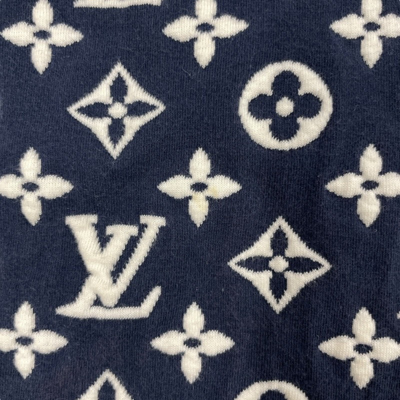 【LOUIS VUITTON】ルイ・ヴィトン モノグラムジャガード RM211Q スウェット メンズ トレーナー サイズS ネイビー コットン