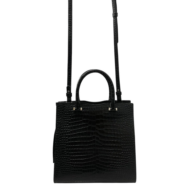 【SAINT LAURENT PARIS】サンローランパリ アップタウン スモール 561203 ハンドバッグ レザー レディース 2WAY クロコ型押し 黒 ブラック ショルダー