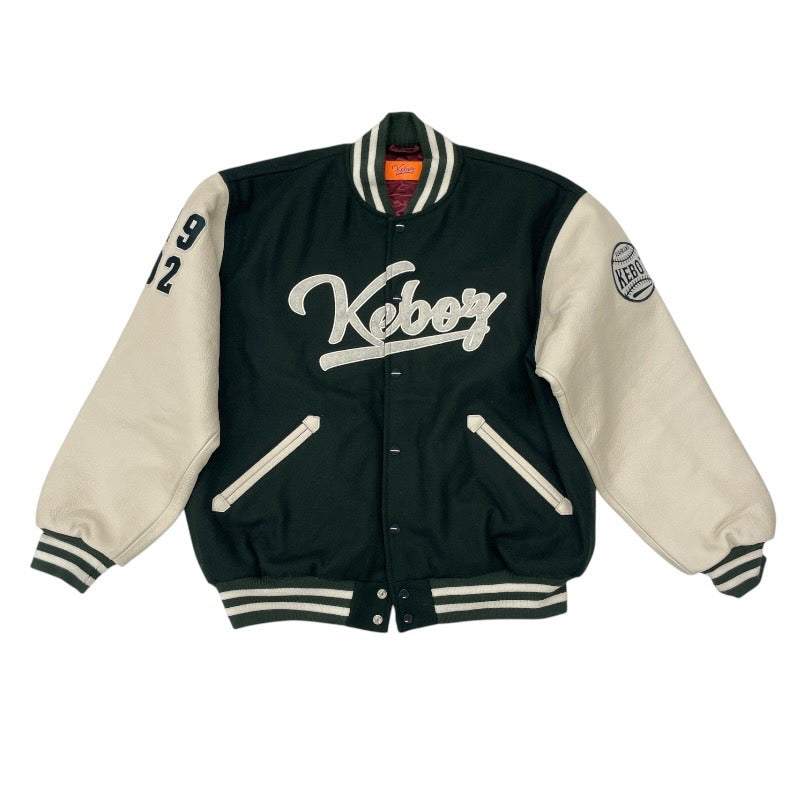 【KEBOZ】ケボズ スタジャン メンズ スタジャン 1992 サイズXL ウール レザー
