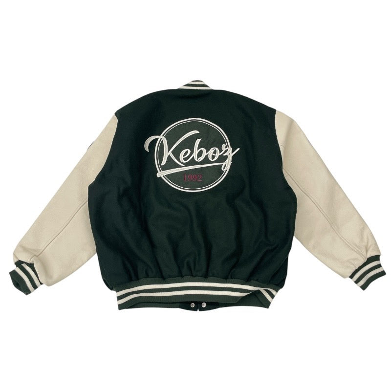 【KEBOZ】ケボズ スタジャン メンズ スタジャン 1992 サイズXL ウール レザー