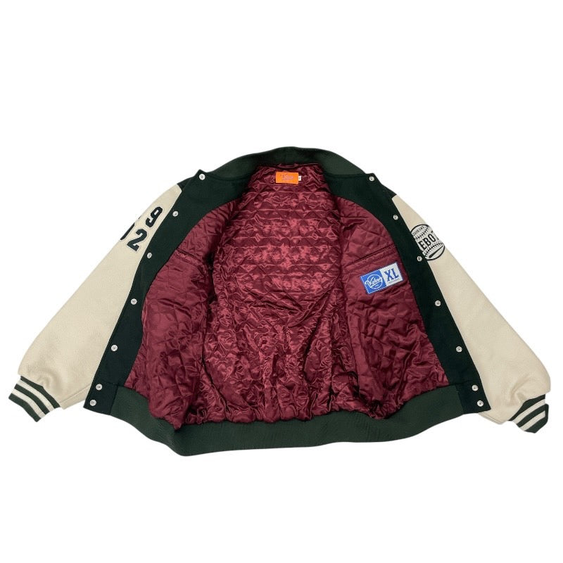 【KEBOZ】ケボズ スタジャン メンズ スタジャン 1992 サイズXL ウール レザー