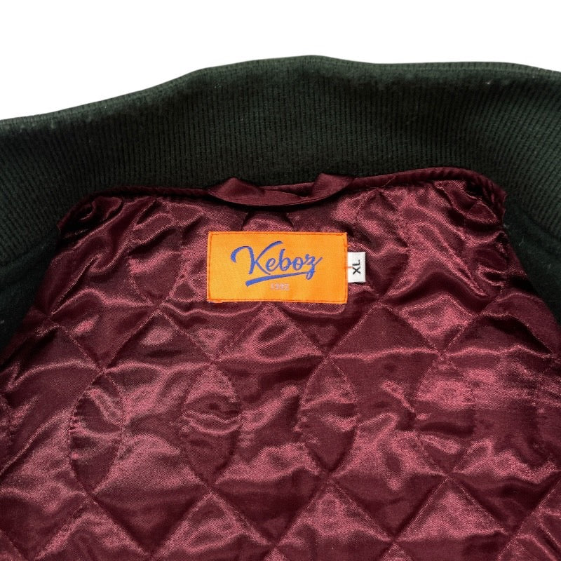 【KEBOZ】ケボズ スタジャン メンズ スタジャン 1992 サイズXL ウール レザー