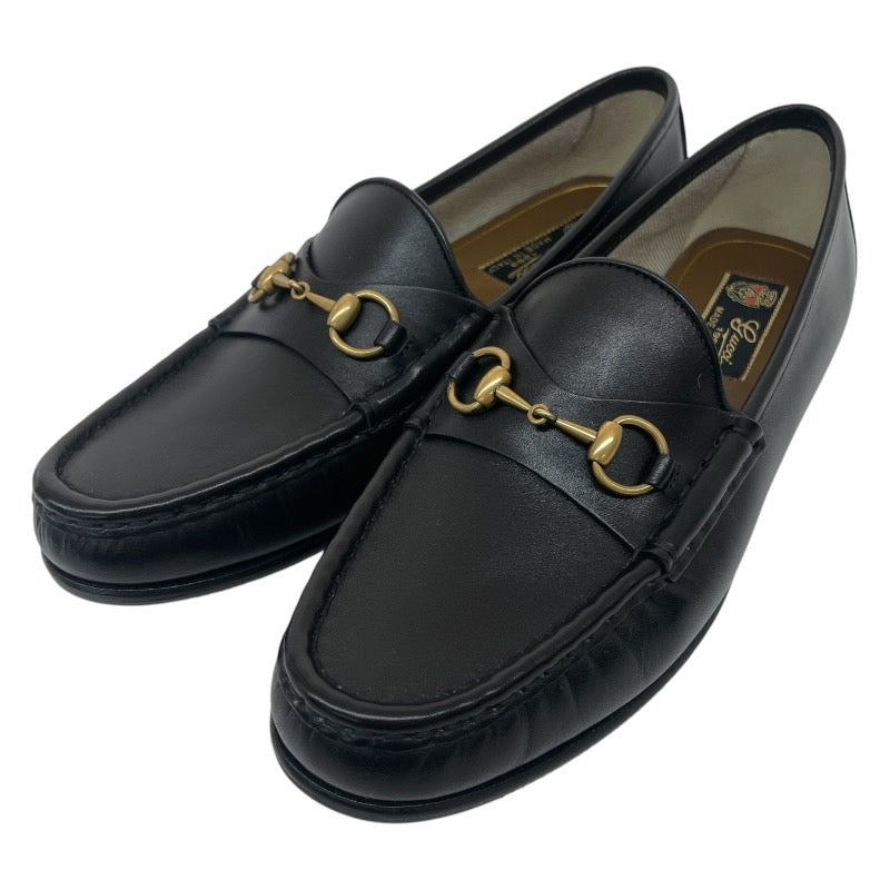 【新品未使用品】【GUCCI】グッチ ホースビット ローファー レザー レディース 新品未使用品 38 1/2 黒 ブラック 24.5cm