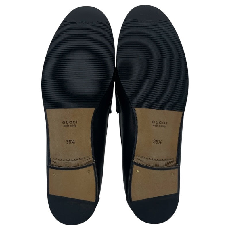 【新品未使用品】【GUCCI】グッチ ホースビット ローファー レザー レディース 新品未使用品 38 1/2 黒 ブラック 24.5cm