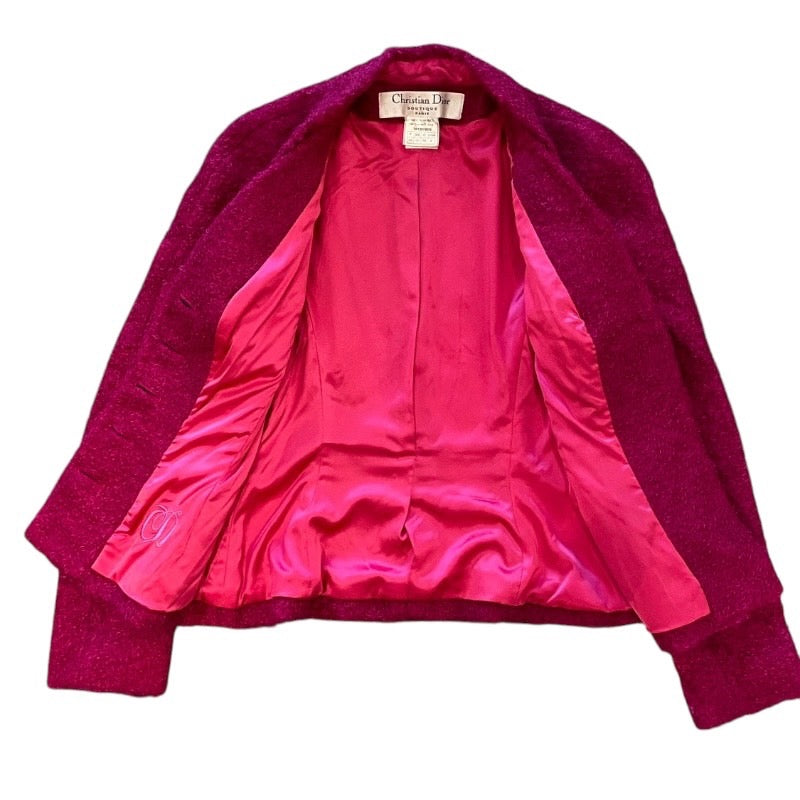【Christian Dior】クリスチャンディオール セットアップ ツイード レディース スーツ ピンク 上下 スカート