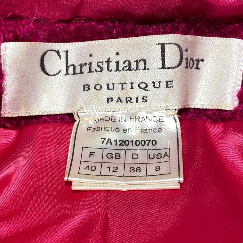 【Christian Dior】クリスチャンディオール セットアップ ツイード レディース スーツ ピンク 上下 スカート