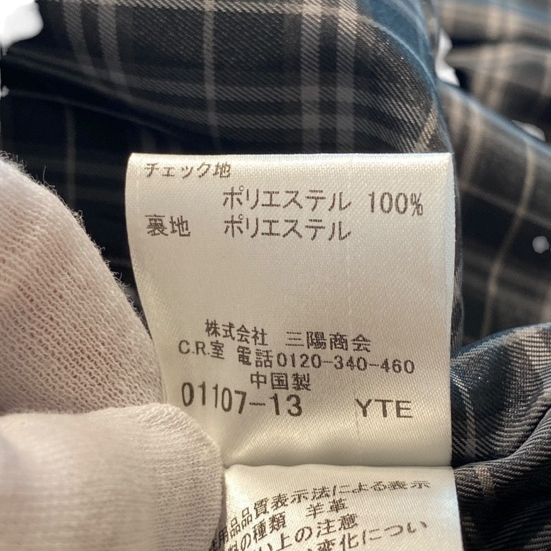 【BURBERRY BLACK LABEL】バーバリーブラックレーベル シングル ライダースジャケット 羊革 メンズ 黒 ブラック