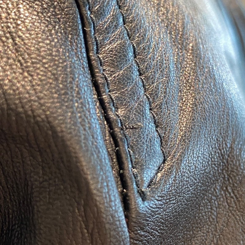 【BURBERRY BLACK LABEL】バーバリーブラックレーベル シングル ライダースジャケット 羊革 メンズ 黒 ブラック