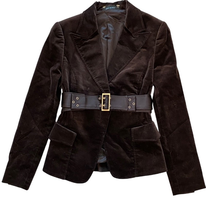 【GUCCI】グッチ セットアップ レディース セットアップスーツ ベロア ブラウン パンツ ジャケット