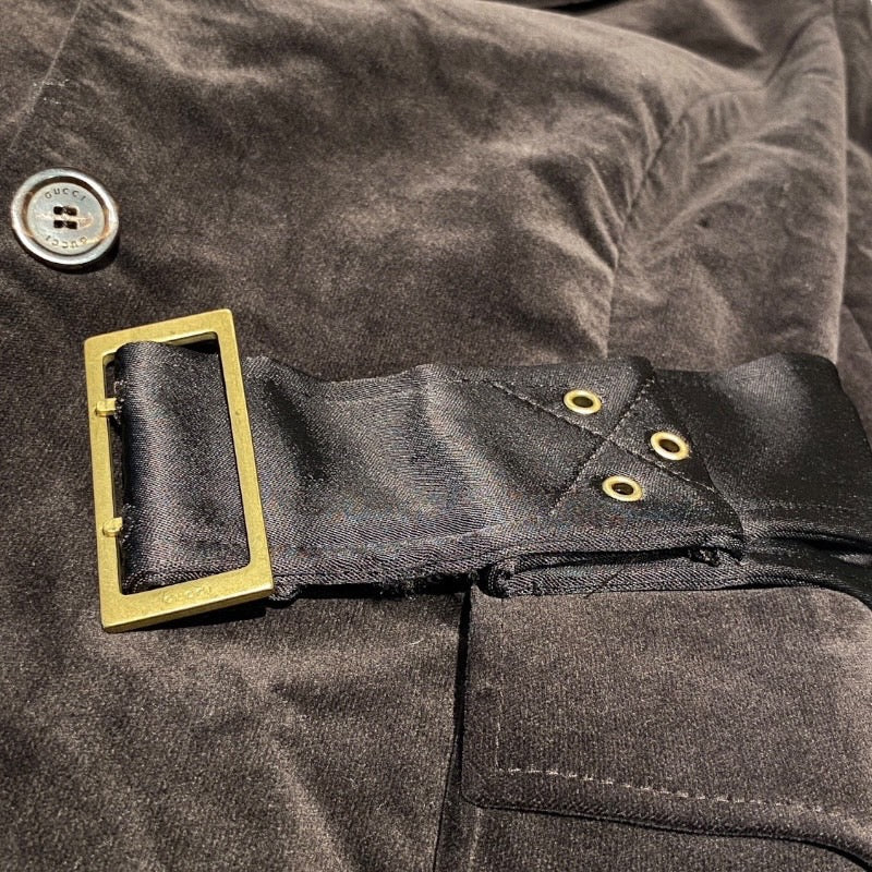 【GUCCI】グッチ セットアップ レディース セットアップスーツ ベロア ブラウン パンツ ジャケット