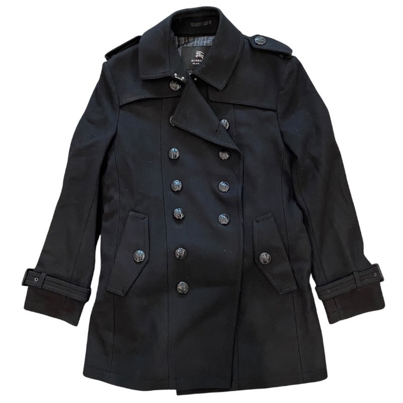 【BURBERRY BLACK LABEL】バーバリーブラックレーベル トレンチコート メンズ 黒 ブラック ウール