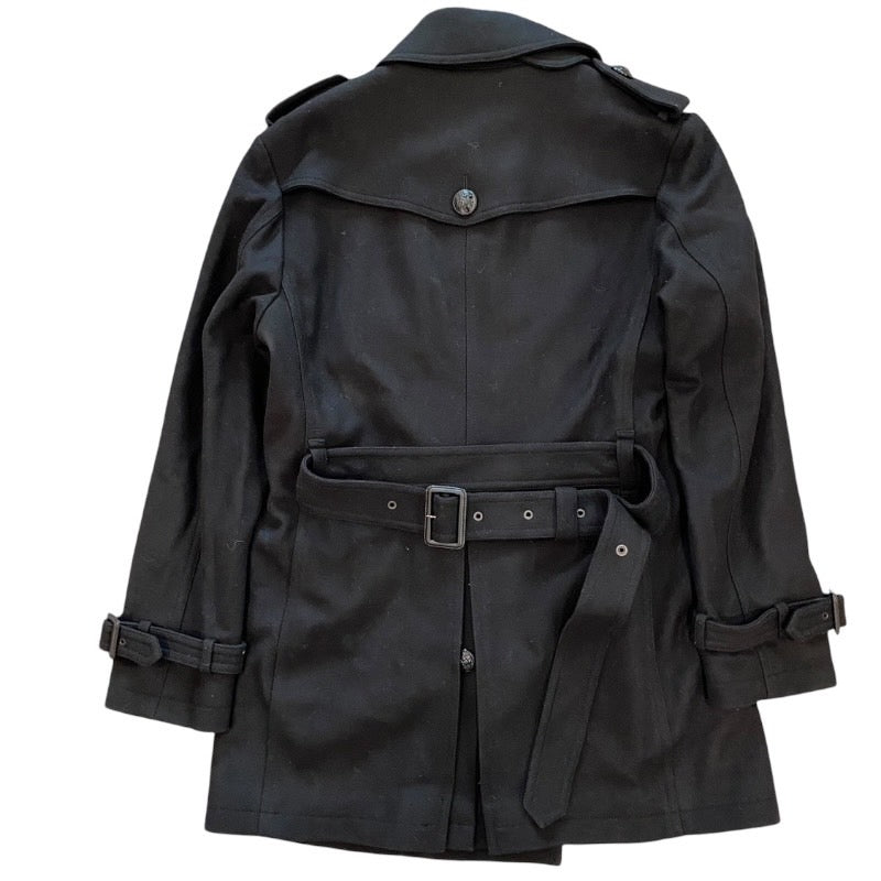【BURBERRY BLACK LABEL】バーバリーブラックレーベル トレンチコート メンズ 黒 ブラック ウール