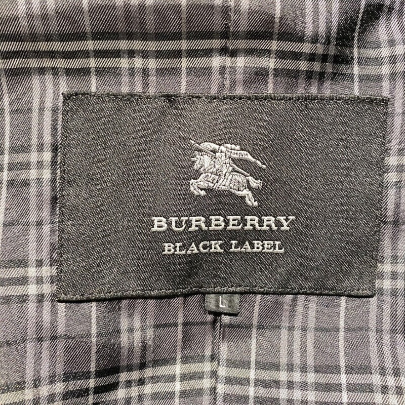 【BURBERRY BLACK LABEL】バーバリーブラックレーベル トレンチコート メンズ 黒 ブラック ウール