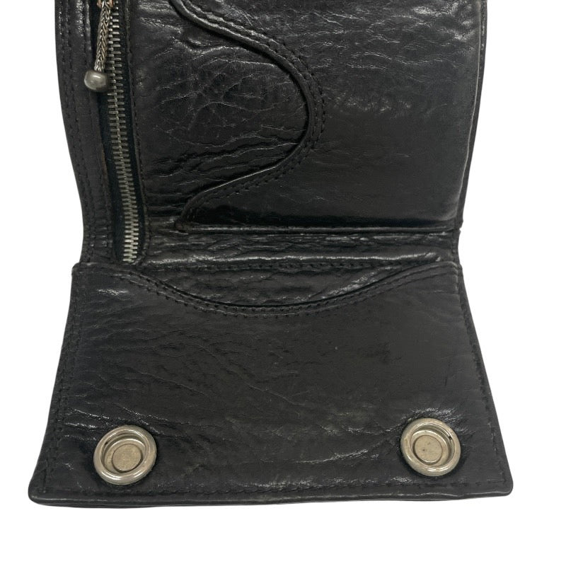 【CHROME HEARTS】クロムハーツ 3FOLD WALLET 三つ折り財布 レザー メンズ 3フォールド 黒 ブラック