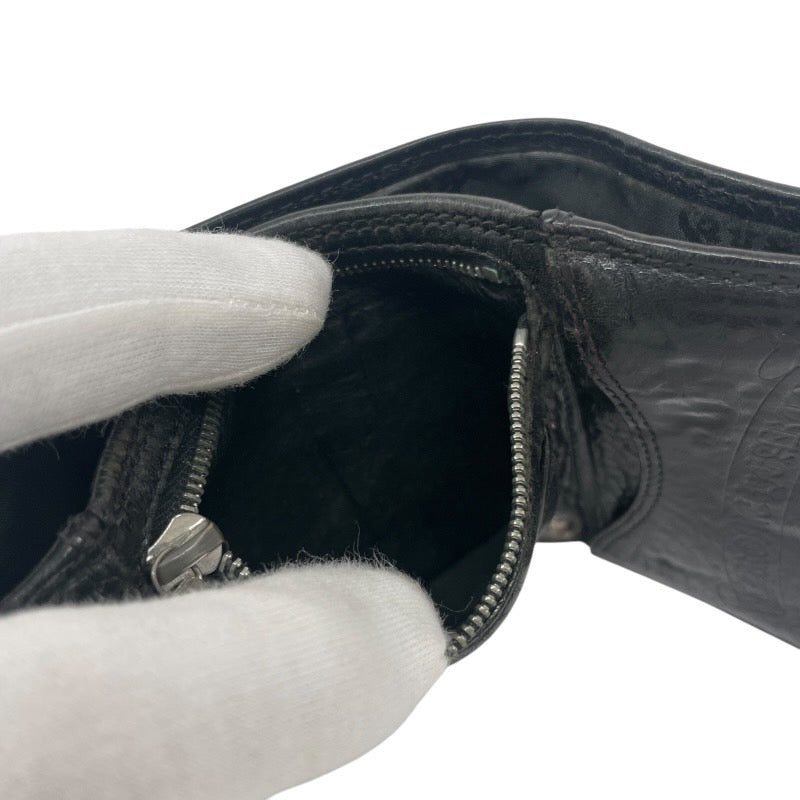 【CHROME HEARTS】クロムハーツ 3FOLD WALLET 三つ折り財布 レザー メンズ 3フォールド 黒 ブラック
