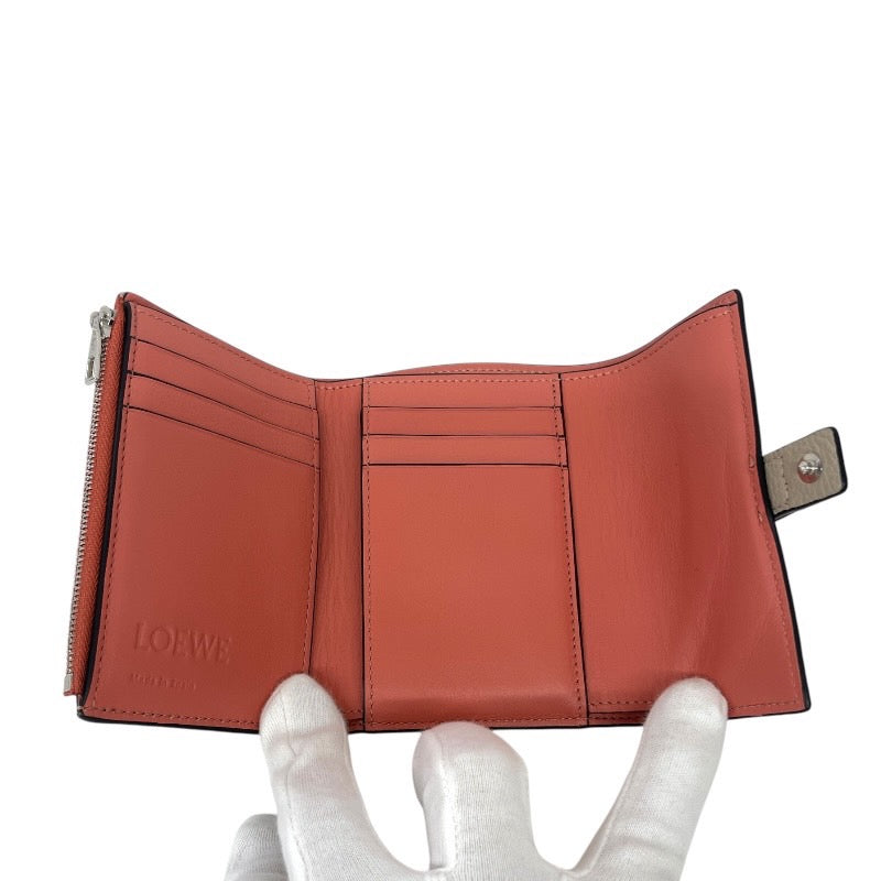 【LOEWE】ロエベ バーティカル ウォレット スモール C660S86X04 三つ折り財布 レザー レディース