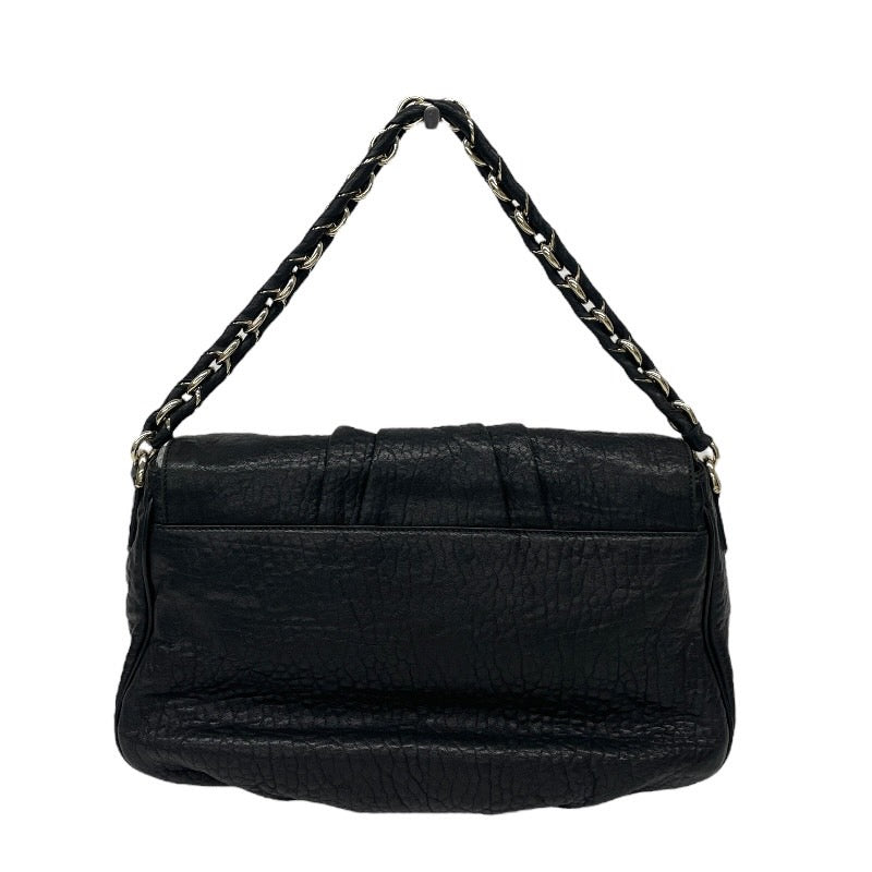 【FENDI】フェンディ マンマ ミア 8BR614 ショルダーバッグ レザー レディース チェーン 黒 ブラック