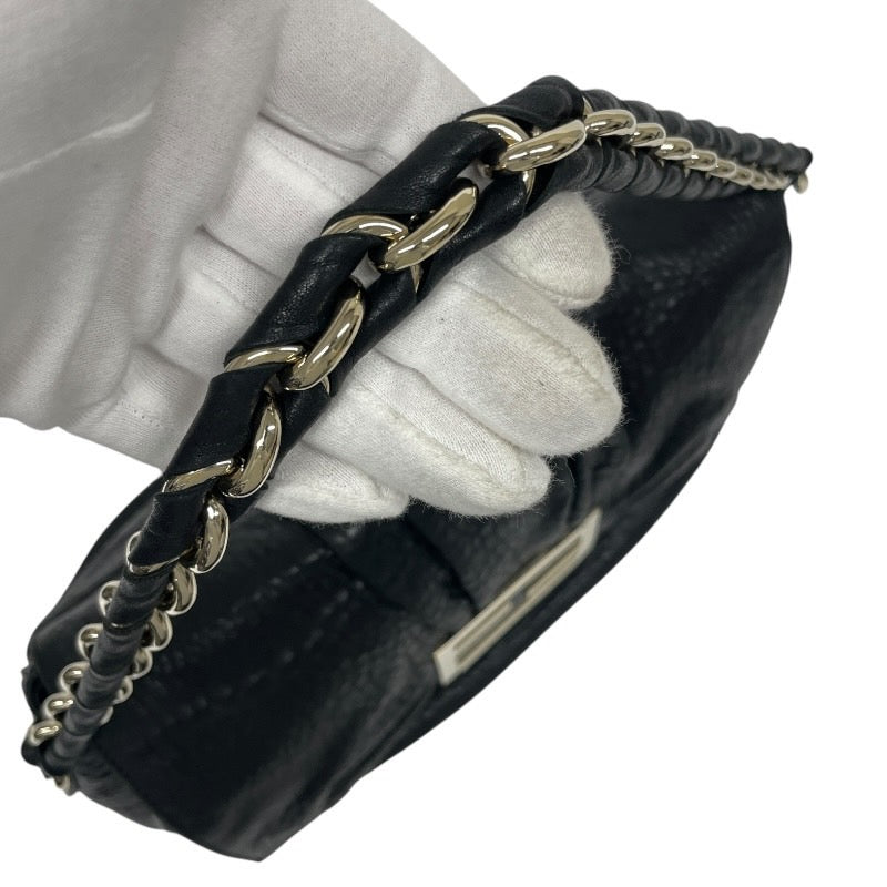 【FENDI】フェンディ マンマ ミア 8BR614 ショルダーバッグ レザー レディース チェーン 黒 ブラック