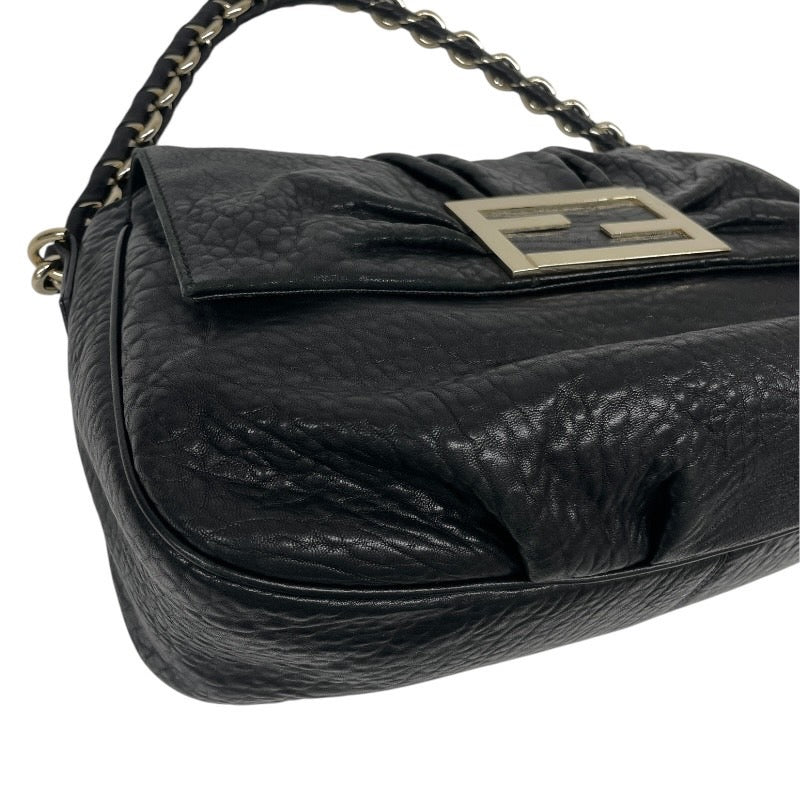 【FENDI】フェンディ マンマ ミア 8BR614 ショルダーバッグ レザー レディース チェーン 黒 ブラック