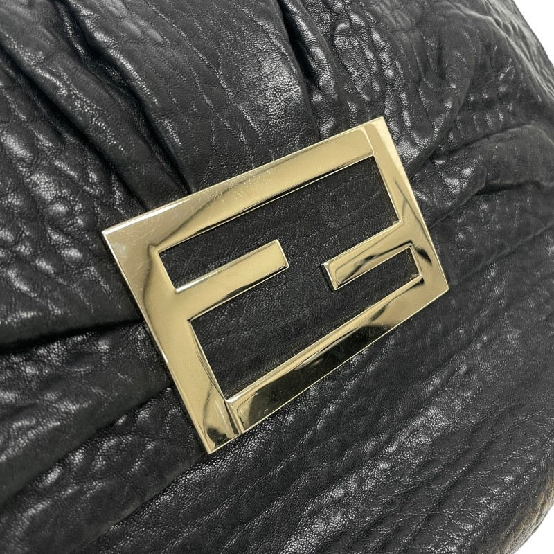 【FENDI】フェンディ マンマ ミア 8BR614 ショルダーバッグ レザー レディース チェーン 黒 ブラック