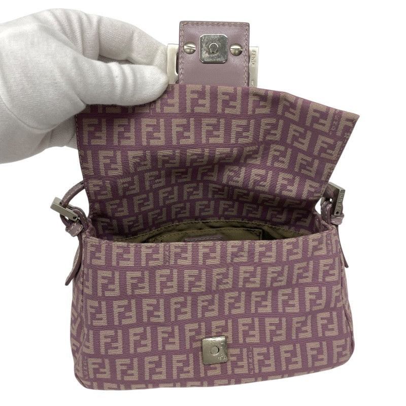 【FENDI】フェンディ ミニ マンマバケット 8BR180 ハンドバッグ レディース ズッキーノ ズッカ 紫 パープル