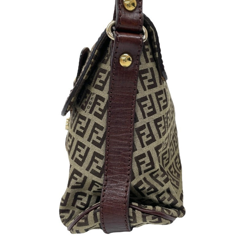 【FENDI】フェンディ ズッキーノ ワンショルダー 8BR541 ショルダーバッグ レディース ハンド キャンバス レザー