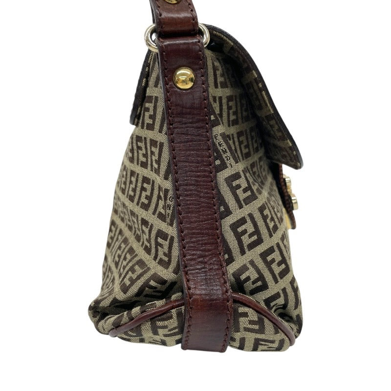【FENDI】フェンディ ズッキーノ ワンショルダー 8BR541 ショルダーバッグ レディース ハンド キャンバス レザー