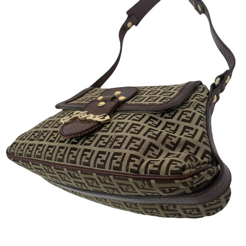 【FENDI】フェンディ ズッキーノ ワンショルダー 8BR541 ショルダーバッグ レディース ハンド キャンバス レザー