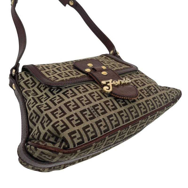 【FENDI】フェンディ ズッキーノ ワンショルダー 8BR541 ショルダーバッグ レディース ハンド キャンバス レザー