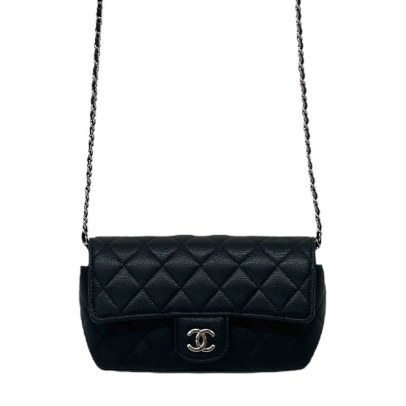 【CHANEL】シャネル マトラッセ アイウェアケース AP2044 ショルダーバッグ レディース 31番 キャビアスキン 黒 ブラック 眼鏡 サングラス