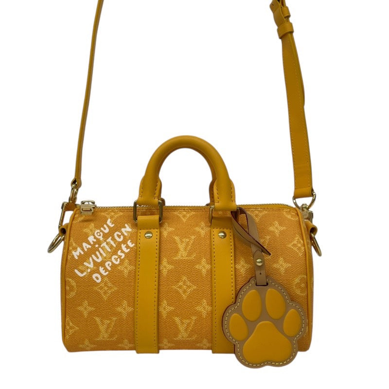 【LOUIS VUITTON】ルイ・ヴィトン キーポル バンドリエール25 M13166 ショルダーバッグ メンズ ジョーヌマット イエロー 2WAY レディース