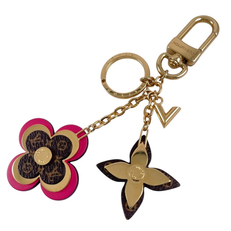 【LOUIS VUITTON】ルイ・ヴィトン ポルト クレ ブルーミング M63084 キーホルダー レディース フラワー バッグチャーム キーリング