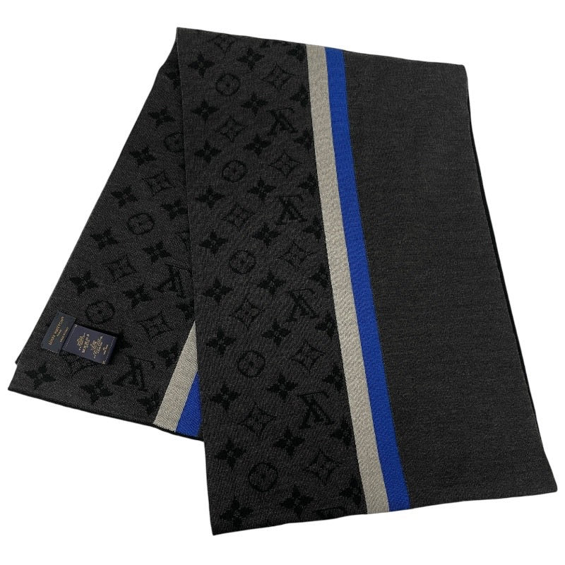 【LOUIS VUITTON】ルイ・ヴィトン エシャルプLVバーシティ M77935 マフラー ウール メンズ モノグラム ブラック 黒