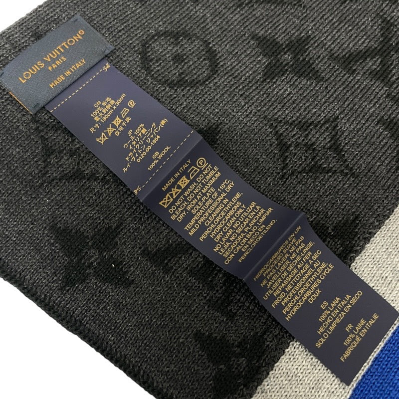 【LOUIS VUITTON】ルイ・ヴィトン エシャルプLVバーシティ M77935 マフラー ウール メンズ モノグラム ブラック 黒