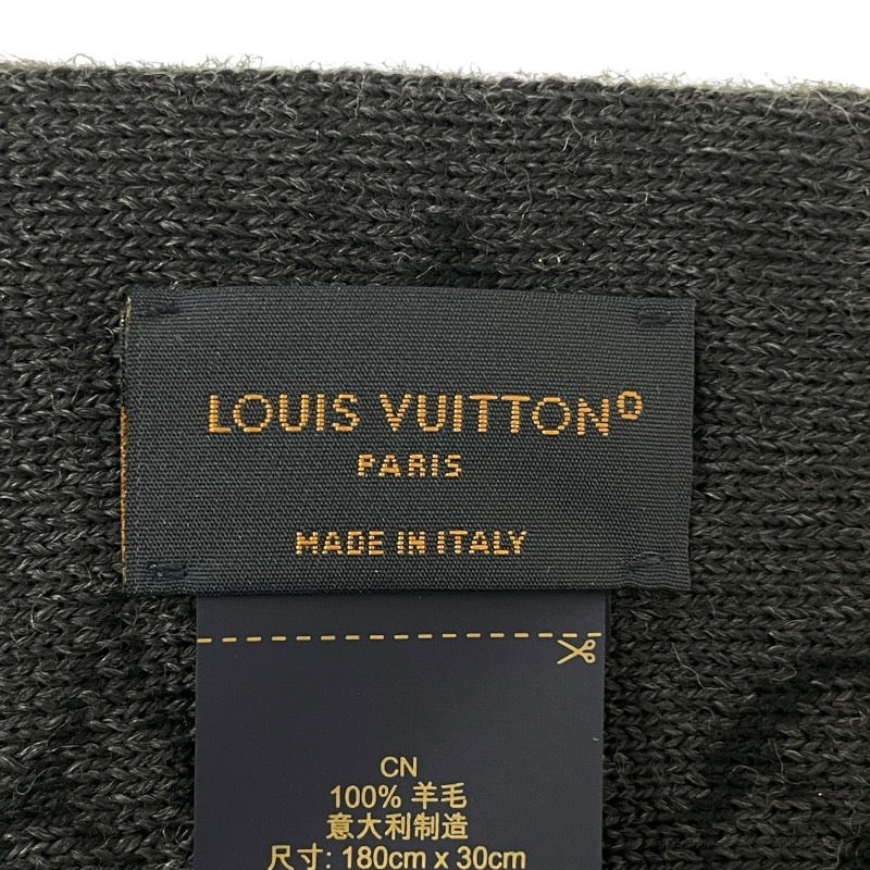 【LOUIS VUITTON】ルイ・ヴィトン エシャルプLVバーシティ M77935 マフラー ウール メンズ モノグラム ブラック 黒
