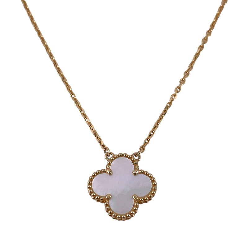 【Van Cleef & Arpels】ヴァンクリーフ&アーペル ヴィンテージ アルハンブラ VCARA45900 ネックレス K18イエローゴールド レディース マザーオブパール シェル 750 2025年保証書