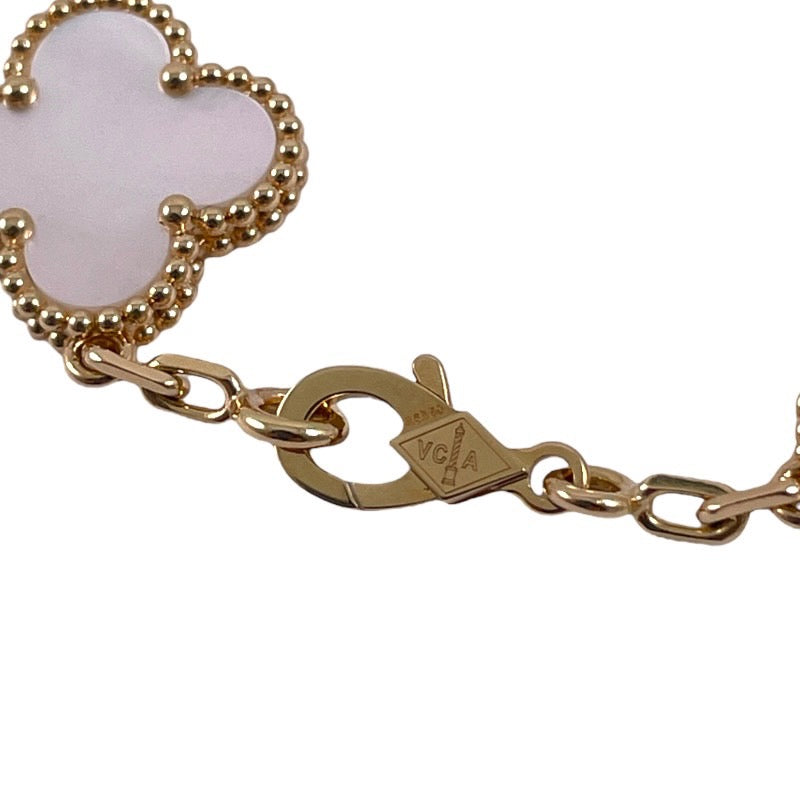 【Van Cleef & Arpels】ヴァンクリーフ&アーペル アルハンブラ 5モチーフ VCARA41800 ブレスレット K18イエローゴールド レディース 750 シェル マザーオブパール 2025年保証書