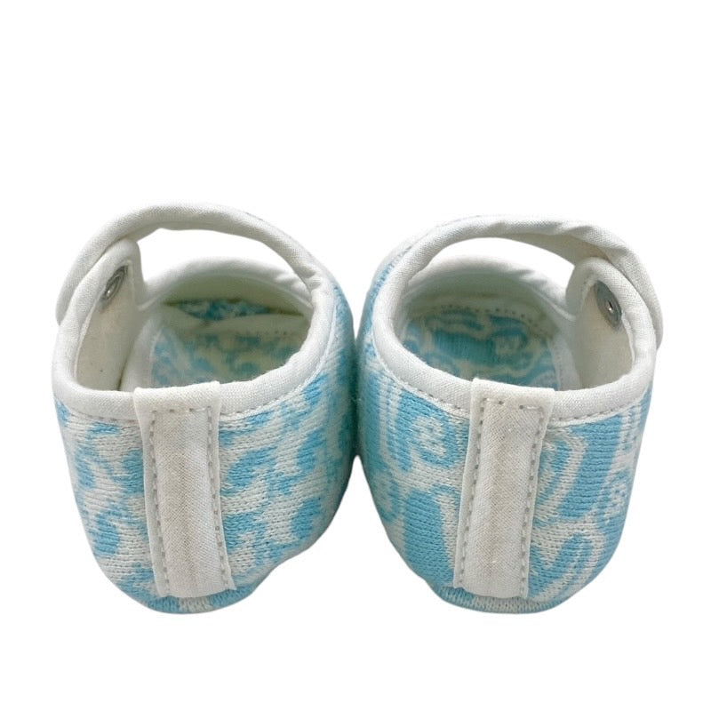 【HERMES】エルメス ベビーシューズ その他靴 キッズ 青 白 ライオン カンガルー