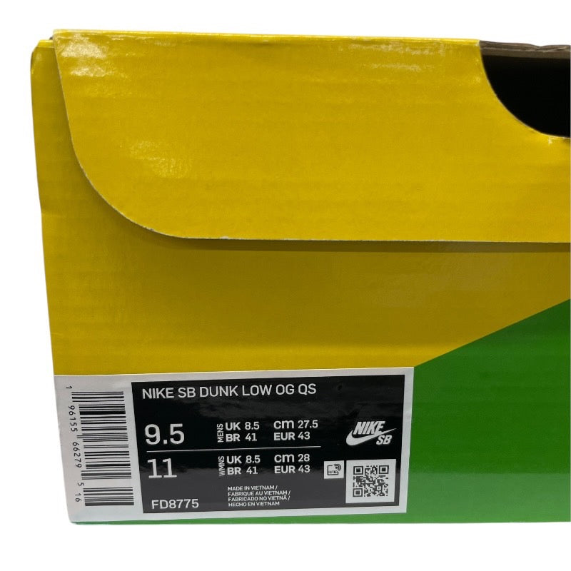 【新品未使用品】【NIKE】ナイキ SB DUNK LOW OG QS FD8775-100 スニーカー メンズ ダンクロー HUFコラボ ニューヨーク 27.5cm