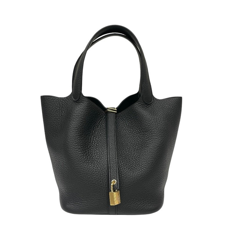 【HERMES】エルメス ピコタンロックMM ハンドバッグ トリヨンクレマンス レディース ブラック 黒 トート W刻印 2024年製造 ゴールド金具