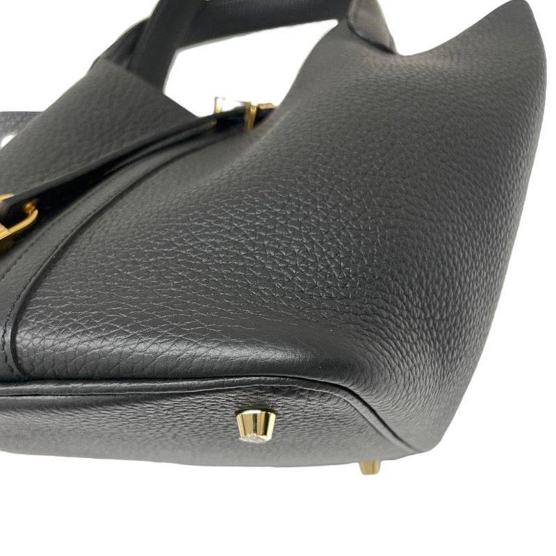 【HERMES】エルメス ピコタンロックMM ハンドバッグ トリヨンクレマンス レディース ブラック 黒 トート W刻印 2024年製造 ゴールド金具
