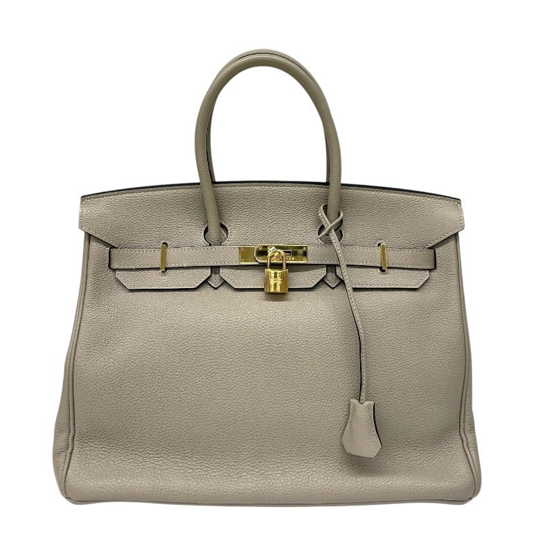 【HERMES】エルメス バーキン35 ハンドバッグ トゴ レディース トゥルティエールグレー トート □O刻印 ゴールド金具
