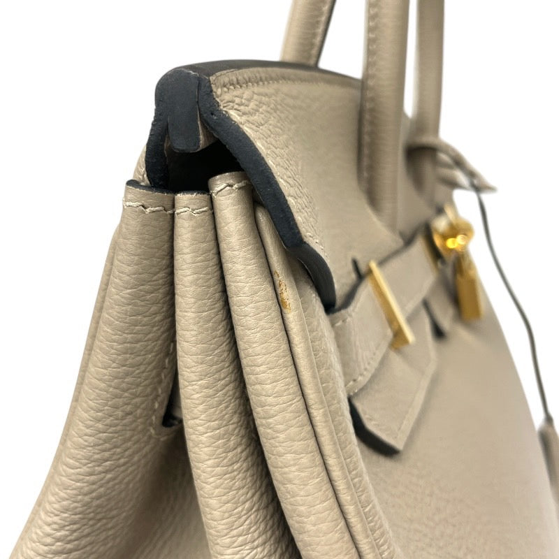 【HERMES】エルメス バーキン35 ハンドバッグ トゴ レディース トゥルティエールグレー トート □O刻印 ゴールド金具