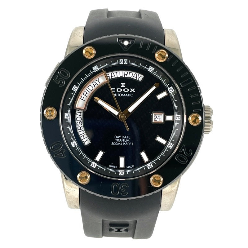 EDOX】エドックス クラスワン デイデイト 83005 腕時計 チタン/ラバー 