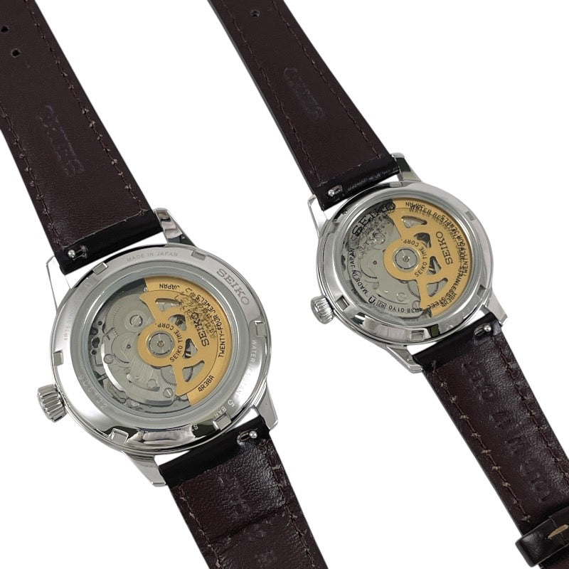 【新品未使用品】【SEIKO】セイコー プレザージュ ペアウォッチ SARY157 SRRY037 腕時計 SS/レザー メンズ 自動巻き カクテルシリーズ 未使用品 レディース Stinger